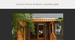 Desktop Screenshot of classic-fences.com